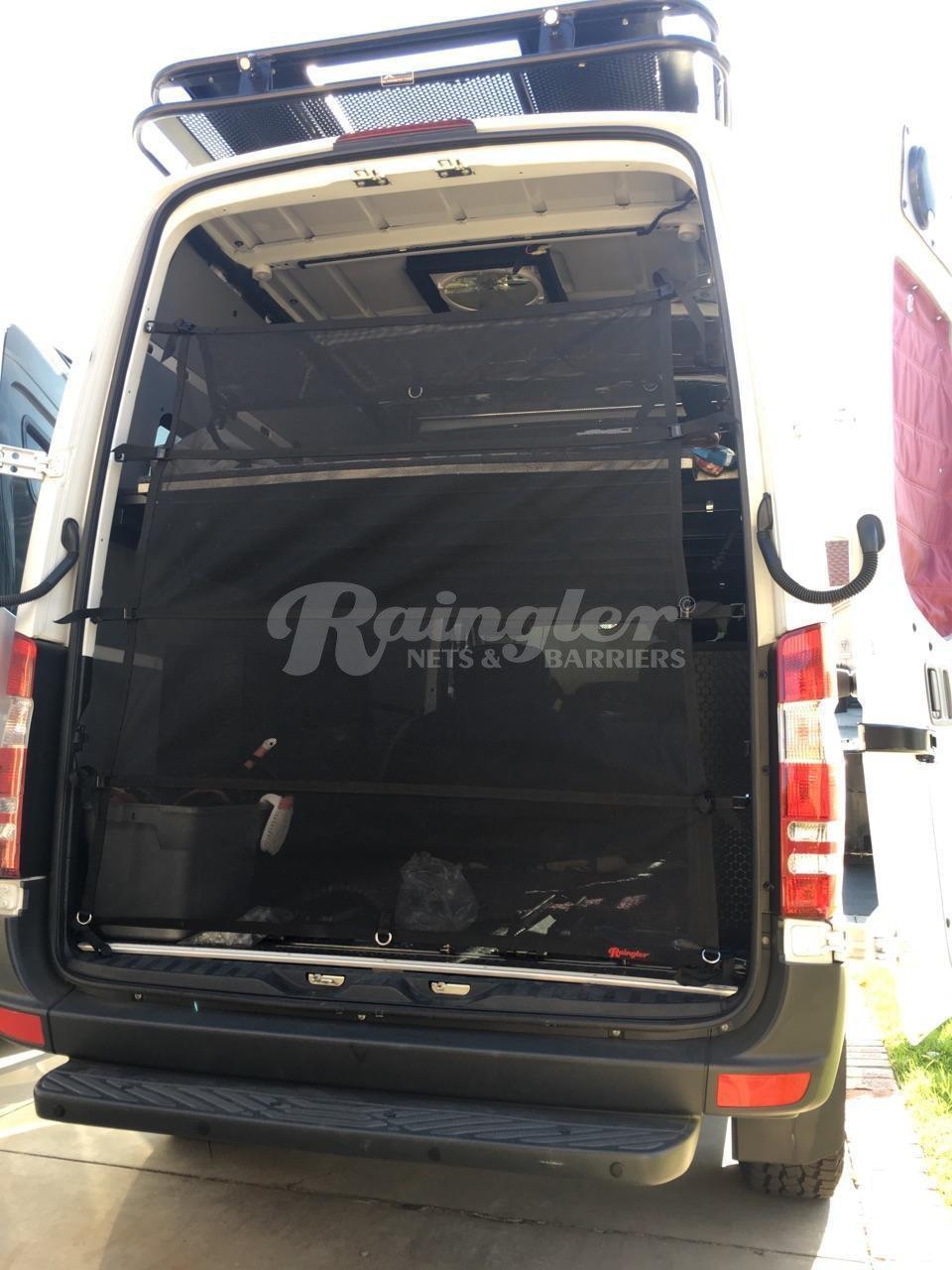 1995 - 2005 Freightliner Sprinter 1st Gen High Roof Model Rear Barrier Divider Net-Raingler