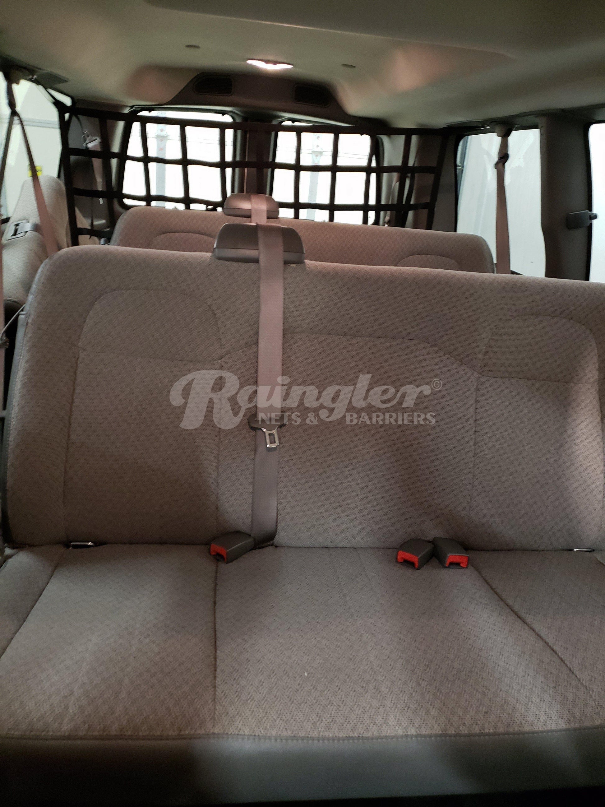 1995 - Newer GMC Chevrolet Express Van Behind 2nd Row Rear Seats or Cargo Area Barrier Divider Net-Raingler