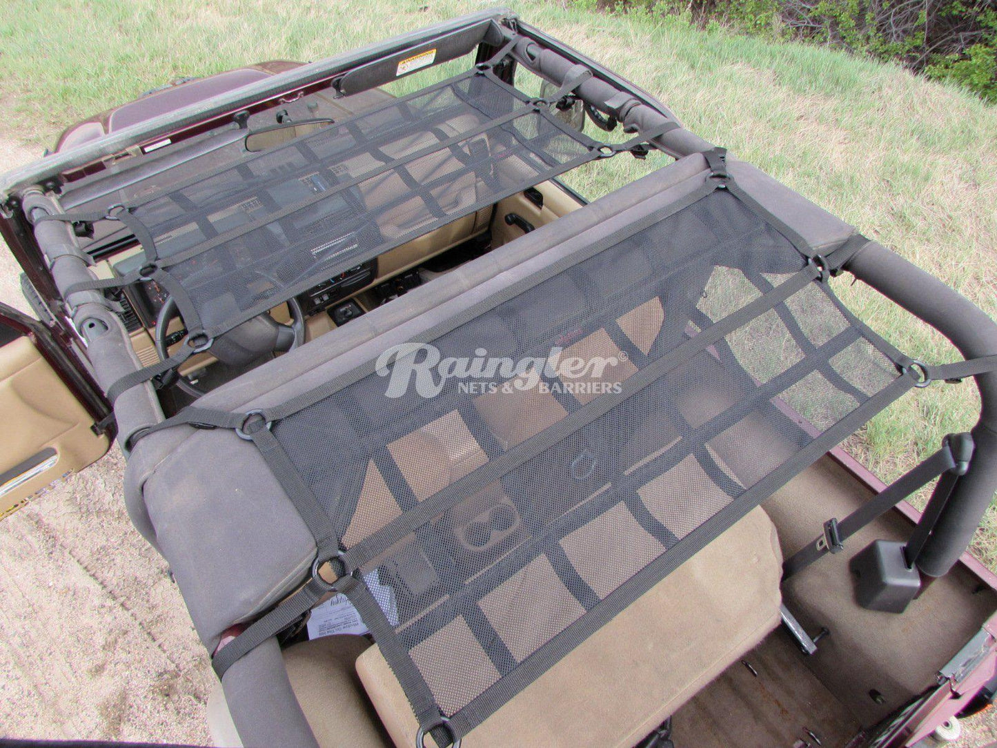 2007 - 2018 Jeep JK JKU Wrangler Overhead Ceiling Attic Net-Raingler