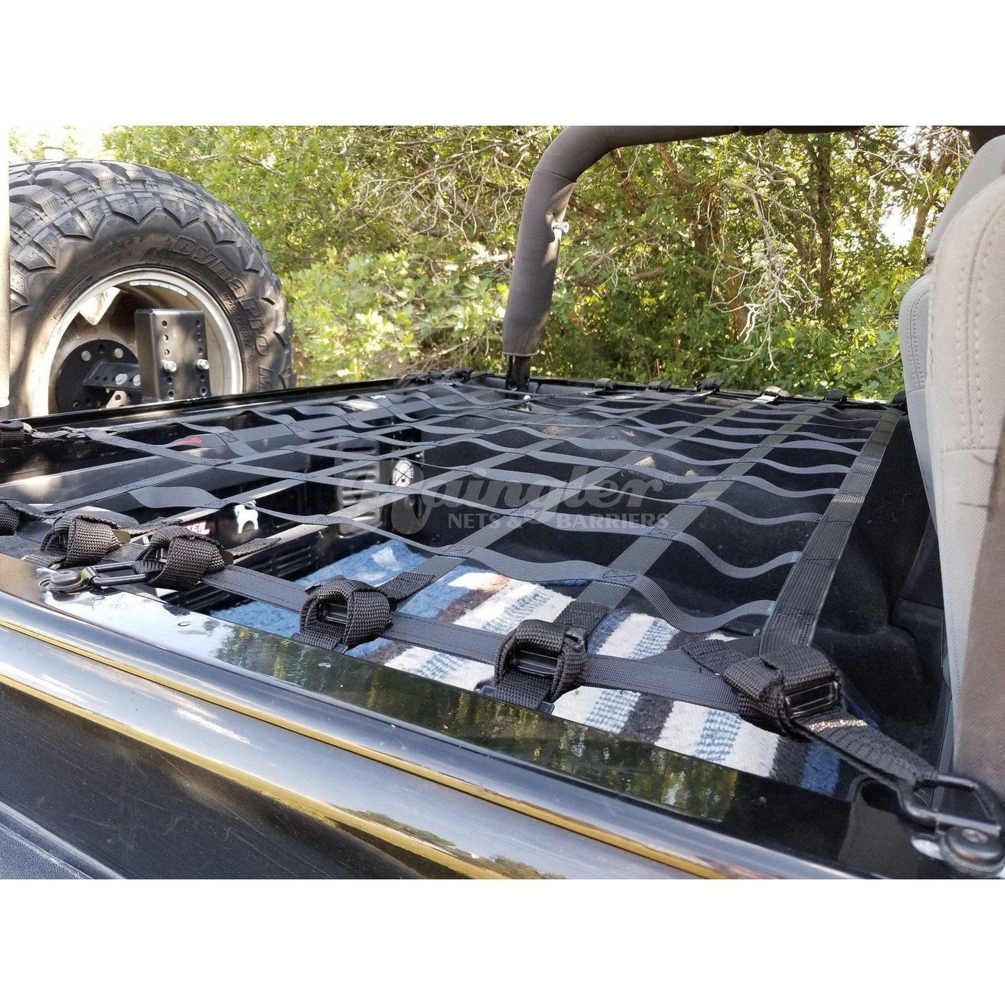 2007 - 2018 Jeep Wrangler JK 2 Door Full Cargo Area Gear Containment Net-Raingler