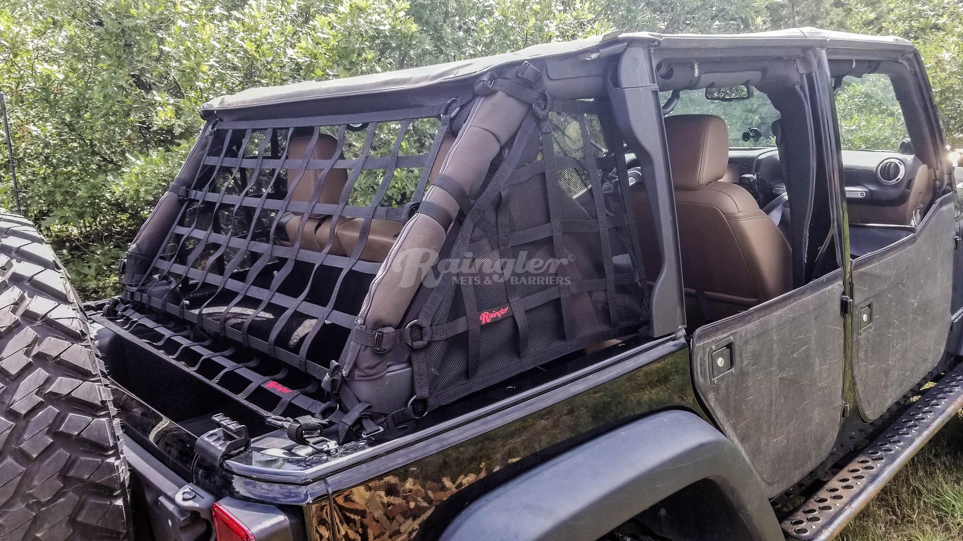 2007 - 2018 Jeep Wrangler JKU 4 Door 3 Piece Net System-Raingler