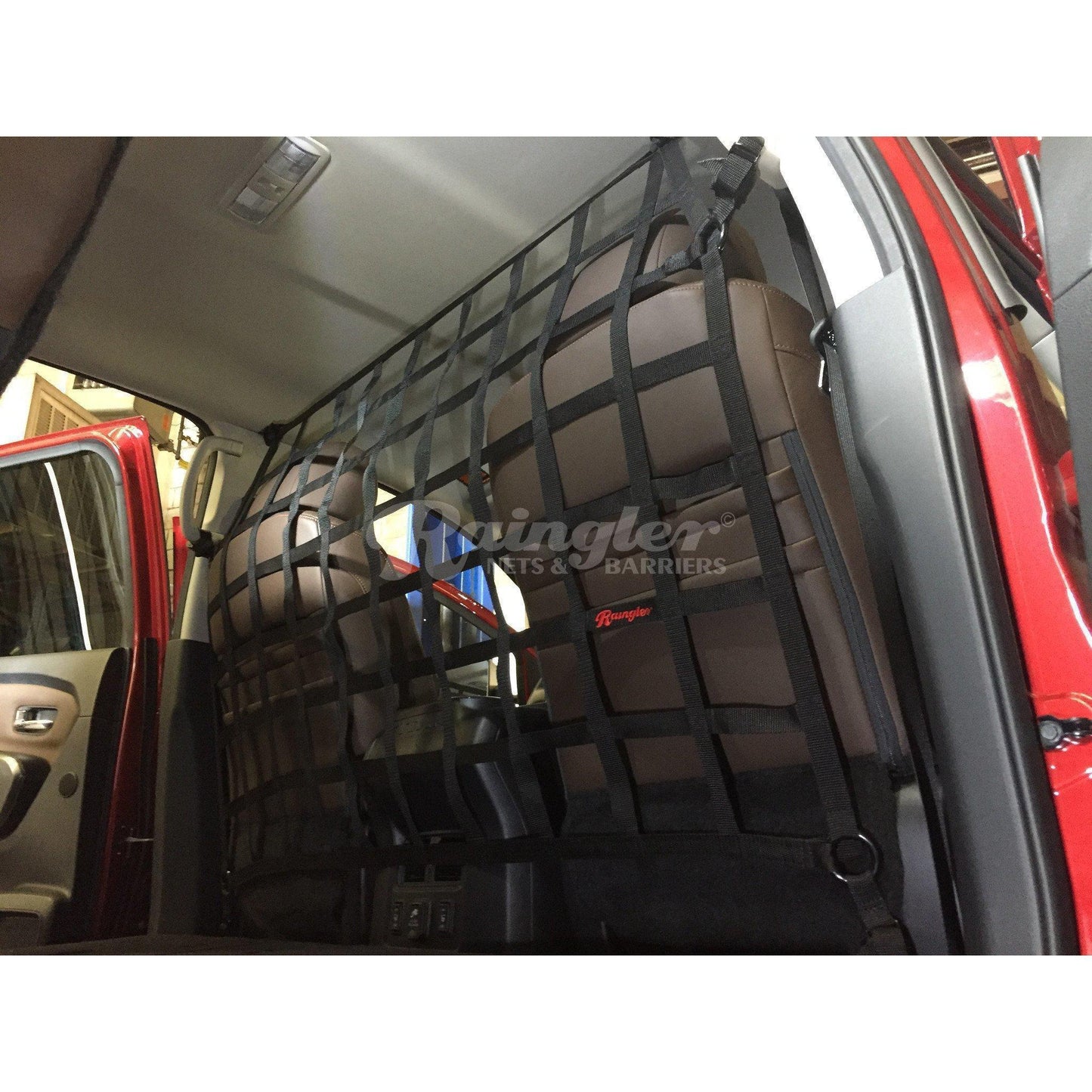 2016 - Newer Nissan Titan Behind Front Seats Barrier Divider Net-Raingler