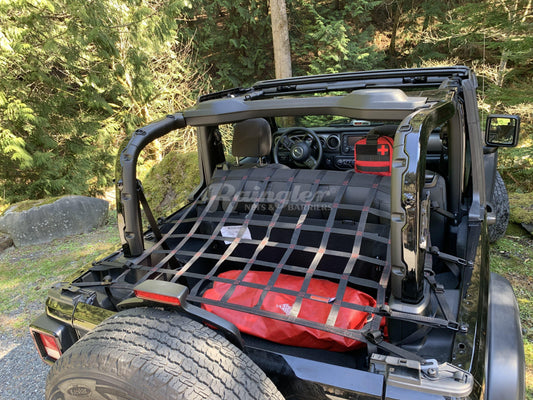 2018 - Newer Jeep Wrangler JL 2 Door Cargo Area Containment and Shelf Net-Raingler