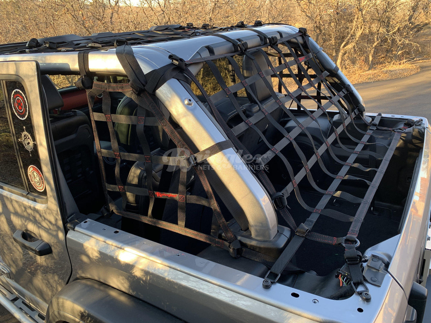 2018 - Newer Jeep Wrangler JLU 4 Door Back Window Net-Raingler